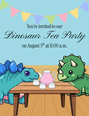 Dinosaur Tea Party Dinosaur Tea Party